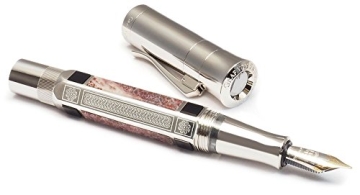 Graf von Faber Castell Pen of the Year 2014 Kolbenfüllfederhalter Schaft mit 6 eingearbeitete Elemente aus Jaspis Feder B - 8