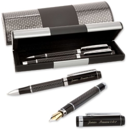 Schreibset Hochwertiges Druck-Kugelschreiber & Bleistift-Set in Geschenkbox 
