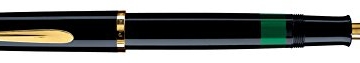 Pelikan 983064 Kolbenfüllhalter Classic M 200 vergoldete Edelstahlfeder Federbreite M, 1 Stück, schwarz - 1