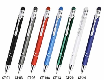 Creativgravur Kugelschreiber Cosmo mit Touchpen Funktion 200 Stück mit Lasergravur, Kulli in 8 Farben mit Gravur ideales Werbegeschenk - 2