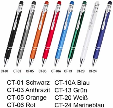 Creativgravur Kugelschreiber Cosmo mit Touchpen Funktion 200 Stück mit Lasergravur, Kulli in 8 Farben mit Gravur ideales Werbegeschenk - 3