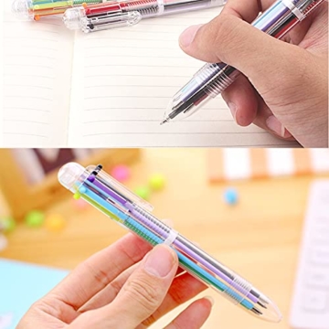 GHHFKGL 8 Stück Mehrfarbige Kugelschreiber zum Zeichnen & Schreiben, Mehrfarbig Einziehbar mit 0,7 mm Lustiger Stift Geschenke für Studenten Kinder Geschenk zum Kindertag, Geburtstag, Weihnachten(8) - 4
