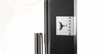 HÖRNER CARBONEO - Hochwertiger Carbon Tintenroller I Schwarz aus Metall I in edler Geschenkbox - 1