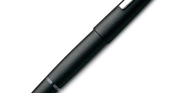 LAMY 2000 Füllhalter 001 - Füller aus Polycarbonat und Edelstahl in der Farbe Matt-Schwarz, strichmattiert / 14 kt. Goldfeder, platinveredelt - Federstärke F - 1