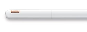 LAMY dialog cc Füllhalter 081 – edler Füller in glanzweißem Lack-Finish mit Drehmechanik und voll versenkbarer, partiell platinierter 14 kt - Roségoldfeder – Federstärke EF - 1