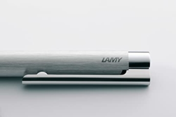 LAMY logo Kugelschreiber 206 – Kuli aus rostfreiem Edelstahl in der Farbe Stahl mit integrierter Clip-Drücker-Einheit – Mit Großraummine – Strichbreite M - 4