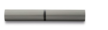 LAMY Lx Tintenroller 357 – Rollpen aus Aluminium, edel eloxiert in der Farbe Ruthenium mit transparentem Griffstück und verchromtem Metallclip – Mit Tintenroller-Mine M 63 schwarz – Strichbreite M - 2