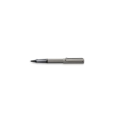 LAMY Lx Tintenroller 357 – Rollpen aus Aluminium, edel eloxiert in der Farbe Ruthenium mit transparentem Griffstück und verchromtem Metallclip – Mit Tintenroller-Mine M 63 schwarz – Strichbreite M - 1