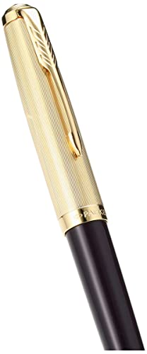 PARKER 2123518 51 Deluxe Kugelschreiber | Pflaume und goldene Attribute | Mittlere Spitze aus 18 Karat Gold | Schwarze Tinte | Lieferung in Etui - 9