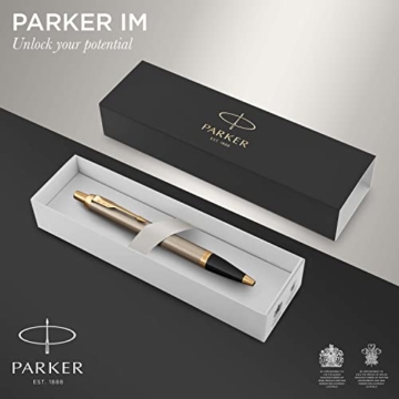 Parker IM Kugelschreiber | Brushed Metal | Mittlere Spitze | Blau | Geschenkbox - 2