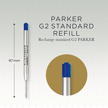 Parker Kugelschreiberminen | mittlere Schreibspitze | blaue QUINKflow Tinte | 10 Ersatzminen für Kugelschreiber - 3