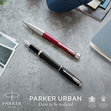 Parker Urban Twist-Kugelschreiber | Metro Metallic mit Chrom-Zierteilen | mit Nachfüllpatrone mit blauer Tinte | Geschenkbox - 5