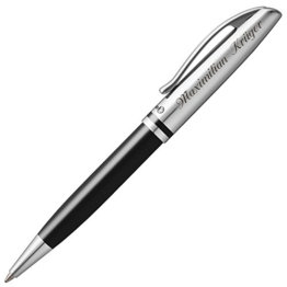 Pelikan Kugelschreiber JAZZ CLASSIC Schwarz mit persönlicher Laser-Gravur Metall glänzend schwarz lackiert - 1