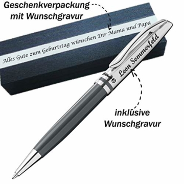 Pelikan - Kugelschreiber mit Gravur als Geschenk & Symbol mit Gravur auf Geschenkverpackung Pelikan Kugelschreiber Jazz Classic Warmgrau PS18Box2 - 2