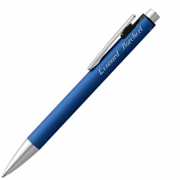 Pelikan Kugelschreiber SNAP Blau Matt mit Laser-Gravur Aluminium mit Druck-Clip-Mechanik - 1