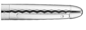 Waldmann Kugelschreiber Précieux, schwarz / wellenförmiger Diamantschnitt, Sterling Silber - 2