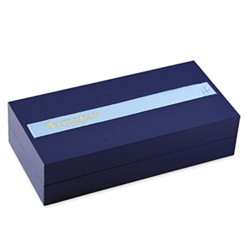 Waterman Carène Deluxe Füller | hochglänzend Schwarz mit Silber-Plattierung und Clip aus 23-karätigem Gold | Federstärke F | blaue Tinte | Geschenkbox - 5