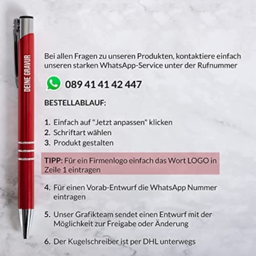 Your Gravur - Kugelschreiber mit Gravur | Scotty - personalisierter Stift - Werbekugelschreiber mit Wunschtext & Logo - 1-2 Tage Lieferzeit - Anzahl: 50 - 6