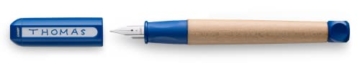 LAMY abc Füllhalter 009 – Füller aus Ahornholz und Kunststoff in der Farbe Blau – Stahlfeder, poliert - Federstärke A (Anfänger) - 2