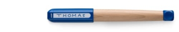 LAMY abc Füllhalter 009 – Füller aus Ahornholz und Kunststoff in der Farbe Blau – Stahlfeder, poliert - Federstärke A (Anfänger) - 1