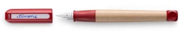 LAMY abc Füllhalter 010 – Füller aus Ahornholz und Kunststoff in der Farbe Rot – Stahlfeder, poliert – Federstärke LH - 2